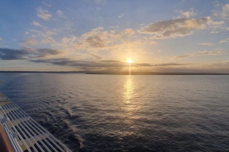 Sunset onboard the cruise by Grant Charsley Sunset onboard the cruise